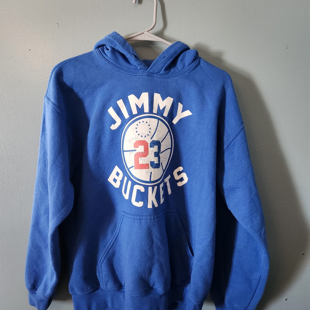 NBA Blue Jimmy Buckets 76ers Basketball Pullover Hoodie